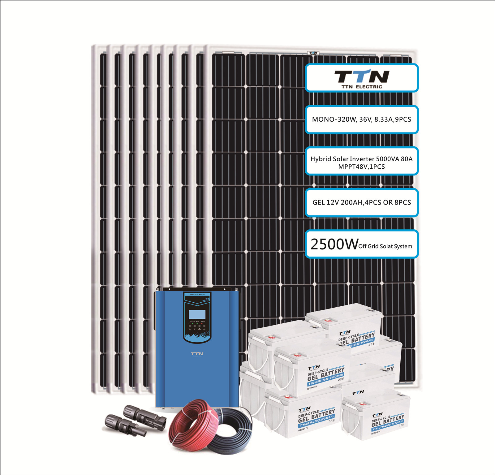 H2200W/13200WH Home Solar Power System