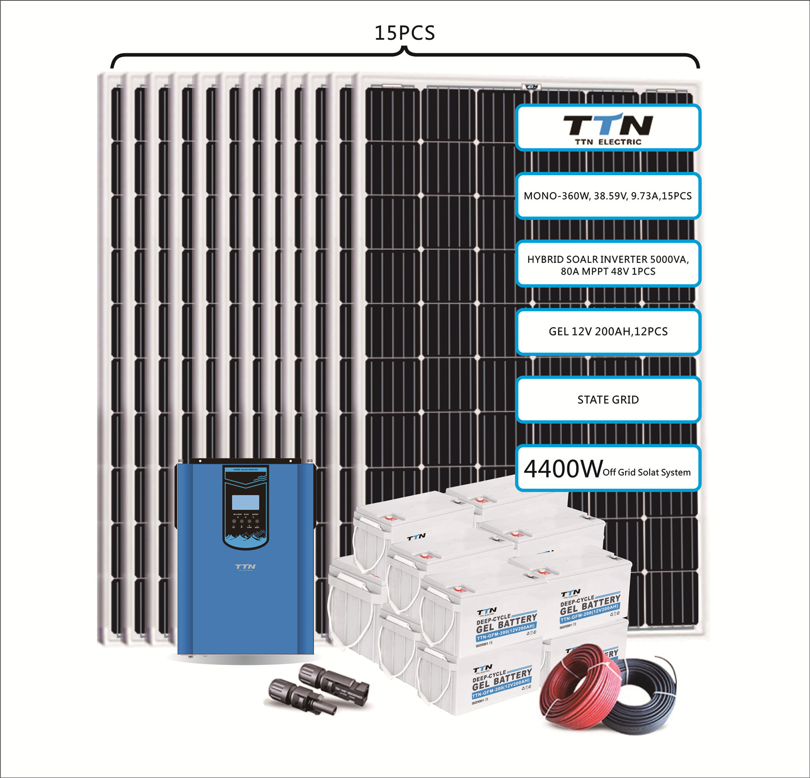 H4400W/26400WH Home Off Grid Solar System